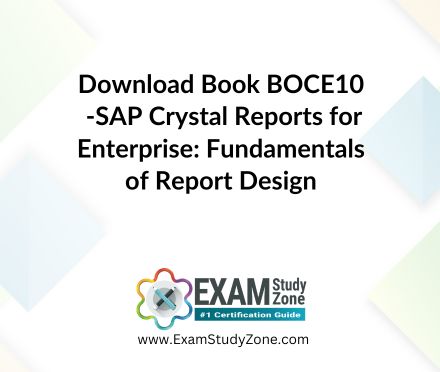 Book: [BOCE10] SAP Crystal Reports for Enterprise: Fundamentals of Report Design