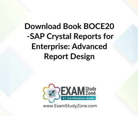 Book: [BOCE20] SAP Crystal Reports for Enterprise: Advanced Report Design