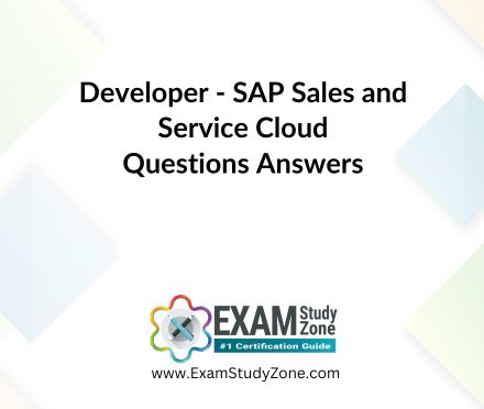 Developer - SAP Sales and Service Cloud [C_C4H46_2408] Pdf Questions Answers