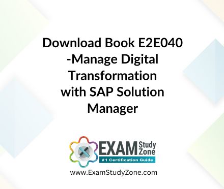 Book: [E2E040] Manage Digital Transformation with SAP Solution Manager