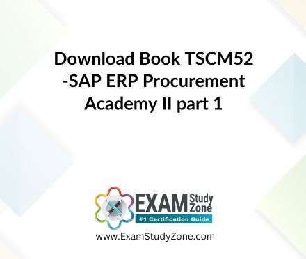Book: [TSCM52_1] SAP ERP Procurement Academy II part 1