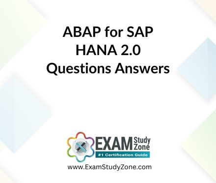 ABAP for SAP HANA 2.0 [E_HANAAW_18] Pdf Questions Answers