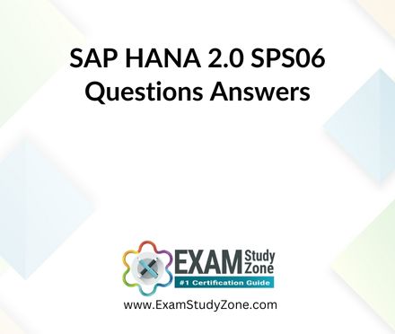 SAP HANA 2.0 SPS06 [C_HANADEV_18] Pdf Questions Answers