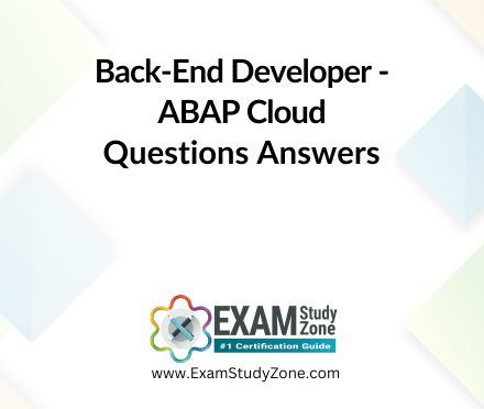 SAP Back-End Developer - ABAP Cloud [C_ABAPD_2309] Pdf Questions Answers