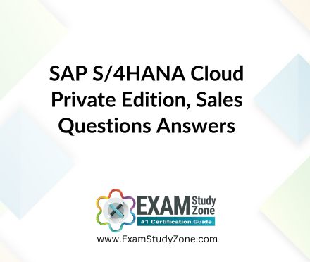 SAP S/4HANA Cloud Private Edition, Sales [C_TS462_2023] Pdf Questions Answers